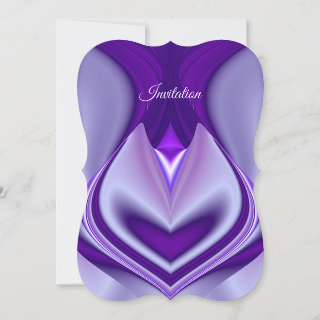 Invitación Sueños del arcoiris de flores moradas (Anverso)