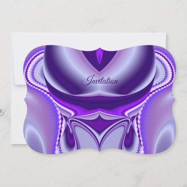 Invitación Sueños del arcoiris de flores moradas (Anverso)