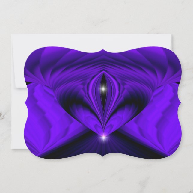 Invitación Sueños del arcoiris morado, dos estrellas (Anverso)