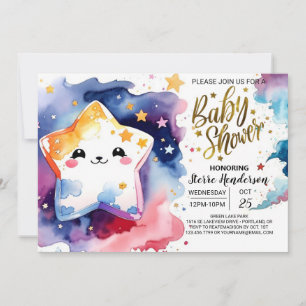 Invitación Sueños del Baby Shower celestial