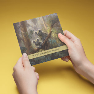 Invitación Sueños del Bosque de Koalas, personalizado