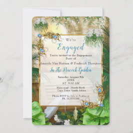 Invitación Sueños del templo real del pavo real de oro