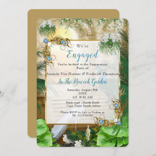Invitación Sueños del templo real del pavo real de oro