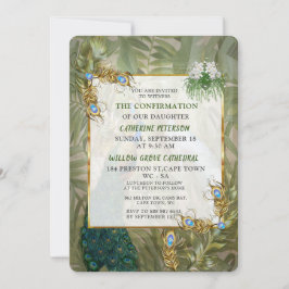 Invitación Sueños del templo real del pavo real de oro