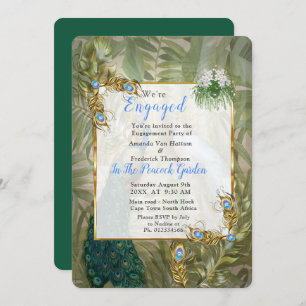 Invitación Sueños del templo real del pavo real de oro