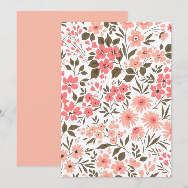Invitación Sueños Florales Suaves (Anverso / Reverso)