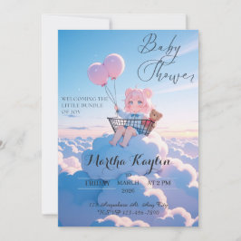 Invitación Sueños Flotantes y Abrazos Suaves
