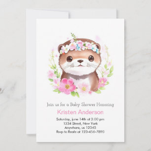 Invitación Sueños pequeños de abalorios en Baby Shower Chica 