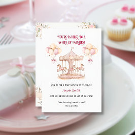 Invitación Sueños púrpuras-invitación Minimalista al bebé