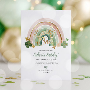 Invitación ¡Suerte! Cumpleaños 1er Día de San Patricio Arcoír