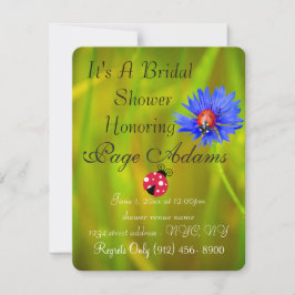 Invitación Suerte romántica, ladybug, Bridal Shower Destino