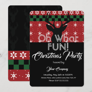 Invitación Suéter de fiesta de Navidad Ciervo Suéter feo
