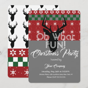 Invitación Suéter de Navidad Fiesta de Oficina Ciervo Suéter 