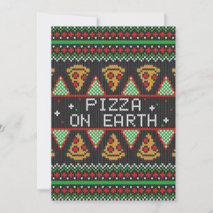 Invitación Suéter de Navidades feos de Pizza