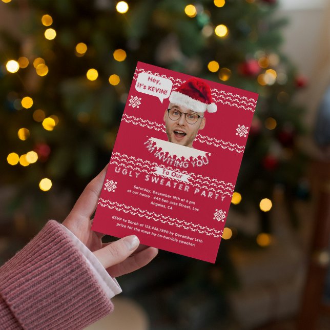 Invitación Suéter feo de Navidad personalizado para fiesta na (Subido por el creador)