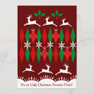 Invitación Suéter feo del navidad