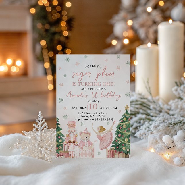 Invitación Sugar Plum Nutcracker Birthday Invite (Subido por el creador)