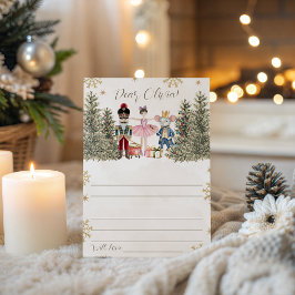 Invitación Sugar Plum Nutcracker Message Card
