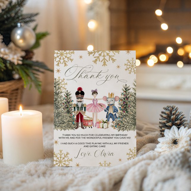 Invitación Sugar Plum Nutcracker Thank You Card (Subido por el creador)