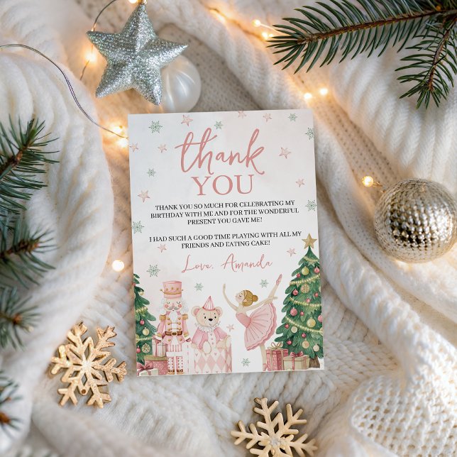 Invitación Sugar Plum Nutcracker Thank You Card (Subido por el creador)