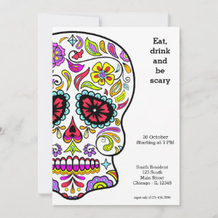 Invitación Sugar Skull fiesta