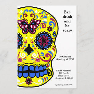 Invitación Sugar Skull fiesta