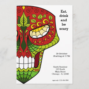 Invitación Sugar Skull fiesta