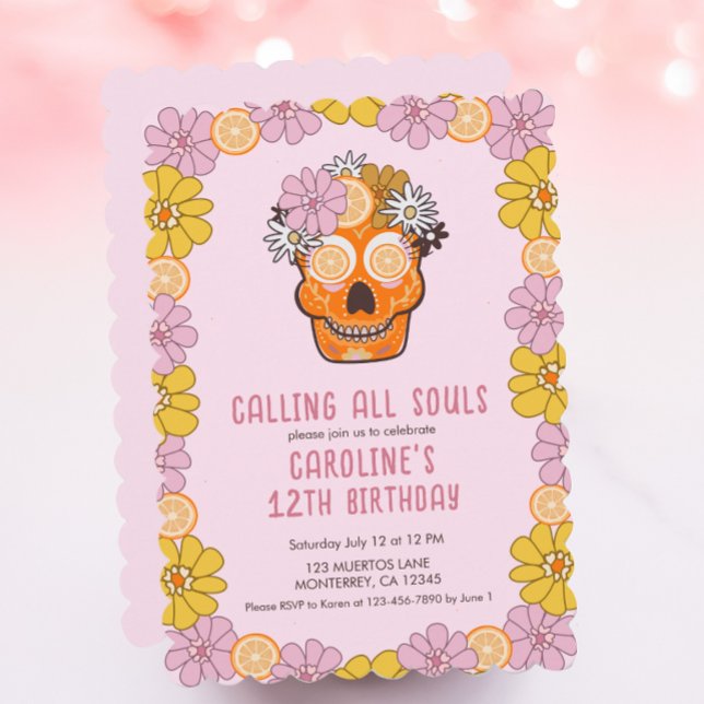 Invitación Sugar Skull Girls Birday Party (Subido por el creador)