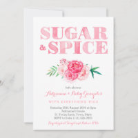 Sugar y especias para la ducha de bebé, flores col