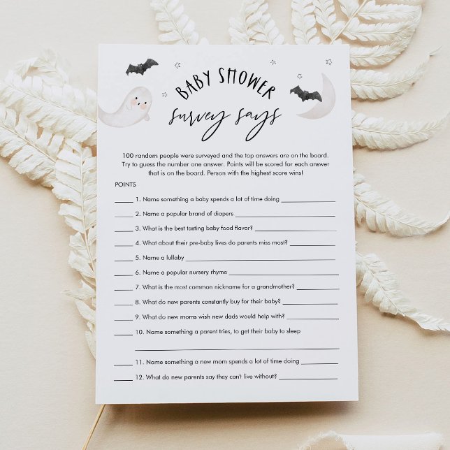 Invitación SUGARBOO Halloween Encuesta de Baby Shower dice ju (Subido por el creador)