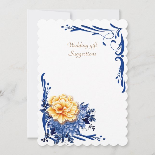 Invitación Sugerencias de regalos de boda (Anverso)