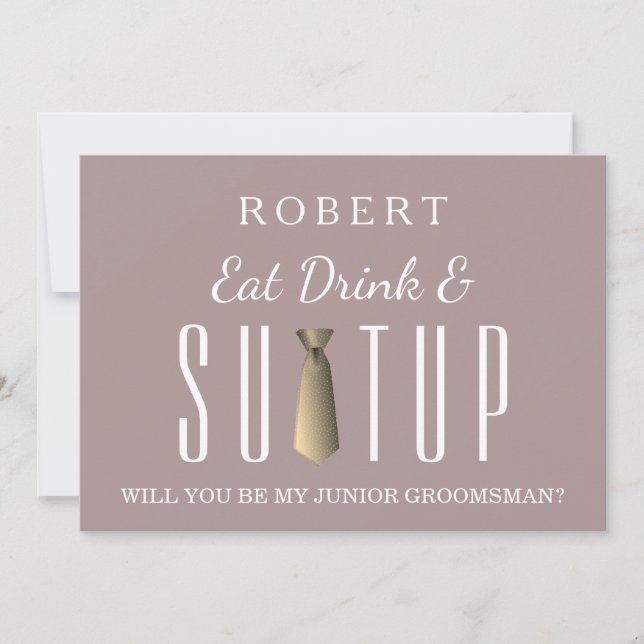 Invitación Suit up ¿Serás mi padrino? (Anverso)