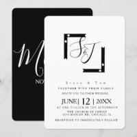Suite de boda de barra de corazón minimalista en b