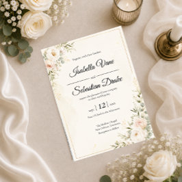Invitación Suite de Boda Floral Elegante
