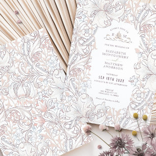 Invitación Suite de Boda Golden Lily Muted Pink Morris