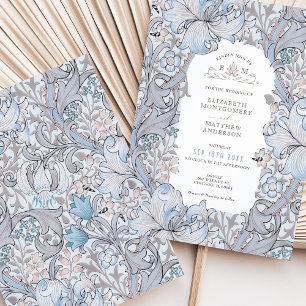 Invitación Suite de Boda Golden Lily Rosa Crema Morris