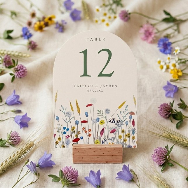 Invitación Suite de Boda Pradera de Flores Silvestres - Númer (Subido por el creador)