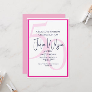 Invitación Suite de Fiesta de Cumpleaños 50 Costero Moderno R