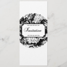 Invitación Suite-Invitación de Rosa de carbón vegetal Boda