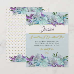 Invitación Suite verde azulada Blue Bouquet Boda Sé Mi Noviar