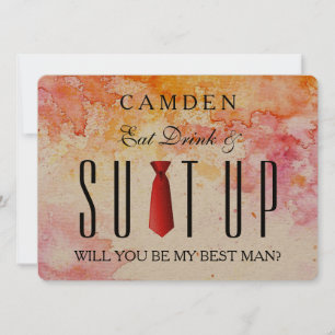 Invitación Suitup color agua Serás mi Bestman