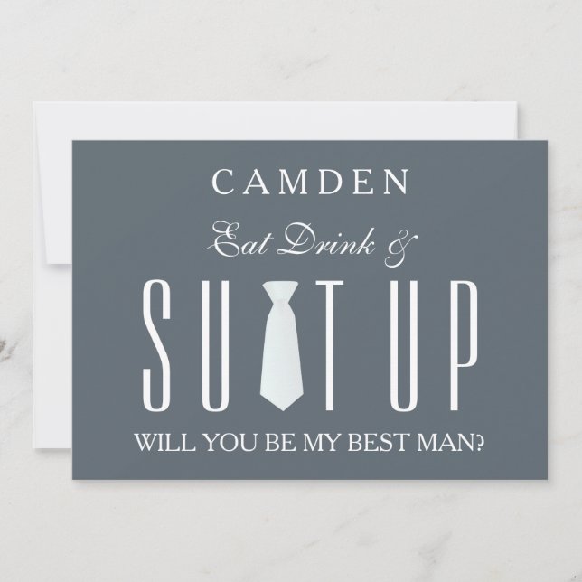 Invitación Suitup ¿Serás mi Bestman? (Anverso)
