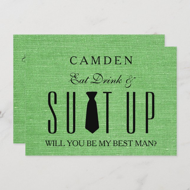 Invitación Suitup Serás mi Mejor (Anverso / Reverso)