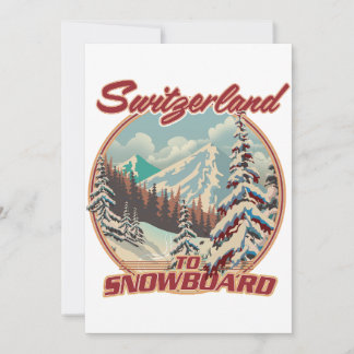 Invitación Suiza a Snowboard