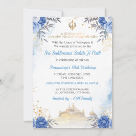 Invitación Sukhmani Sahib Path Birthday Card