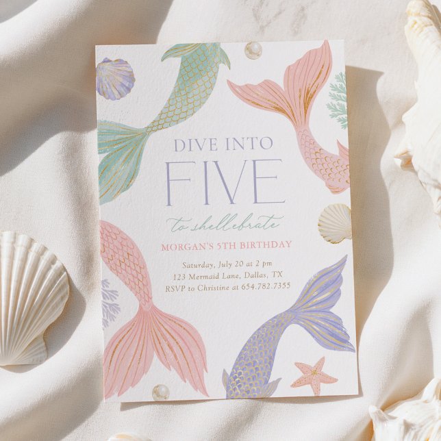 Invitación Sumérgete en Cinco Cumpleaños de Sirena 5 (Subido por el creador)