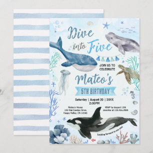 Invitación Sumérgete en el cumpleaños número 5 de Five con ac