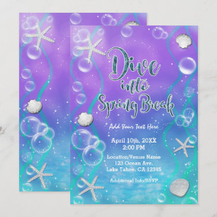 Invitación Sumérgete en la Fiesta de Playa Bajo el Mar de Spr