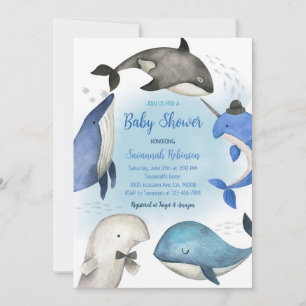 Invitación Sumérgete en una fiesta de baby shower de aventura