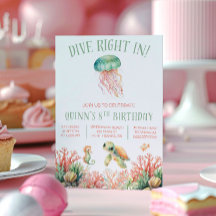 Sumergirse, bajo el mar, cumpleaños Pastel